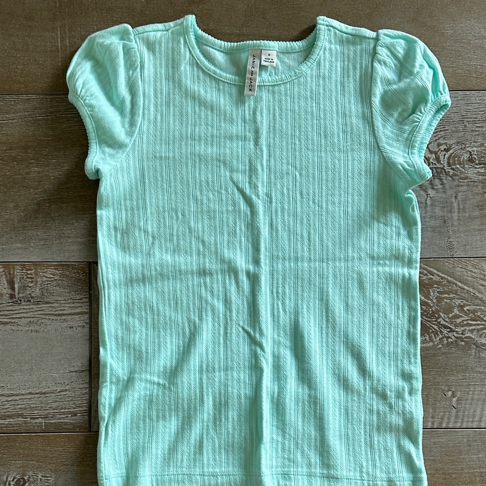Janie and Jack  mint green Short Sleeve Tee